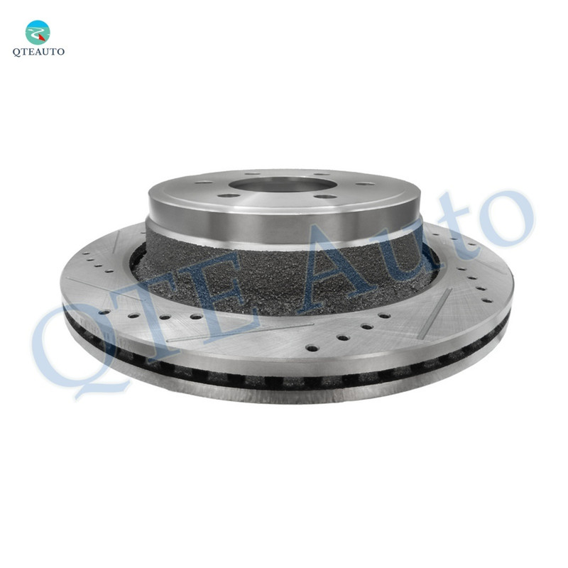 348mm Rear Right Drilled Slotted Brake Disc Rotors For 2012-2018 Ford F-150