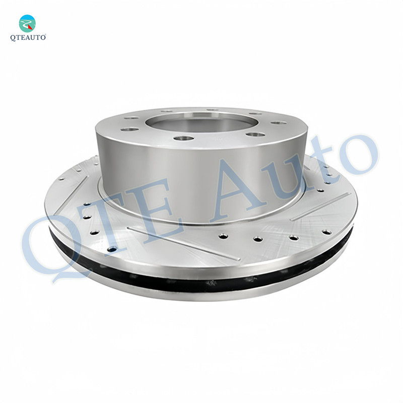 330mm 1 Piece Rear Left Drilled Slotted Brake Disc Rotor For 2003-2010 Chevrolet Silverado 2500 HD