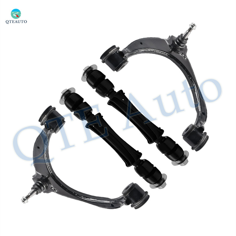 Set of 4 Front Upper Control Arm Ball Joint-Sway Bar Link For 2019 Chevrolet Silverado 1500 LD