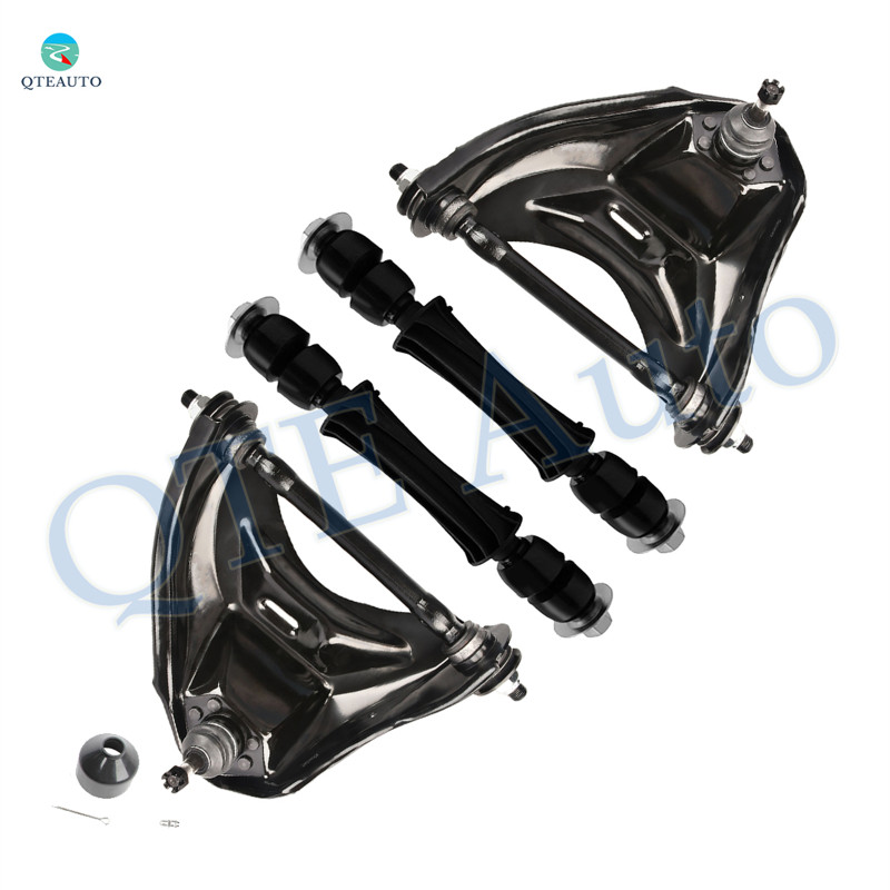 Set of 4 Front Upper Control Arm Ball Joint-Sway Bar Link For 1982-1984 Oldsmobile Cutlass Calais