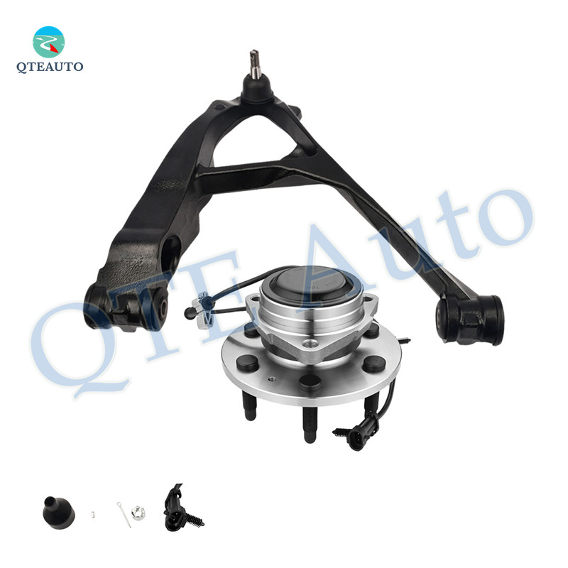 Front Right Lower Control Arm Ball Joint-Wheel Hub Bearing Assembly For 2002-2006 Cadillac Escalade RWD