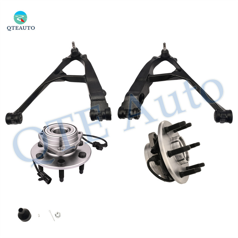 Set of 4 Front Lower Control Arm Ball Joint-Wheel Hub Bearing Assembly For 2003-2005 Chevrolet Express 2500