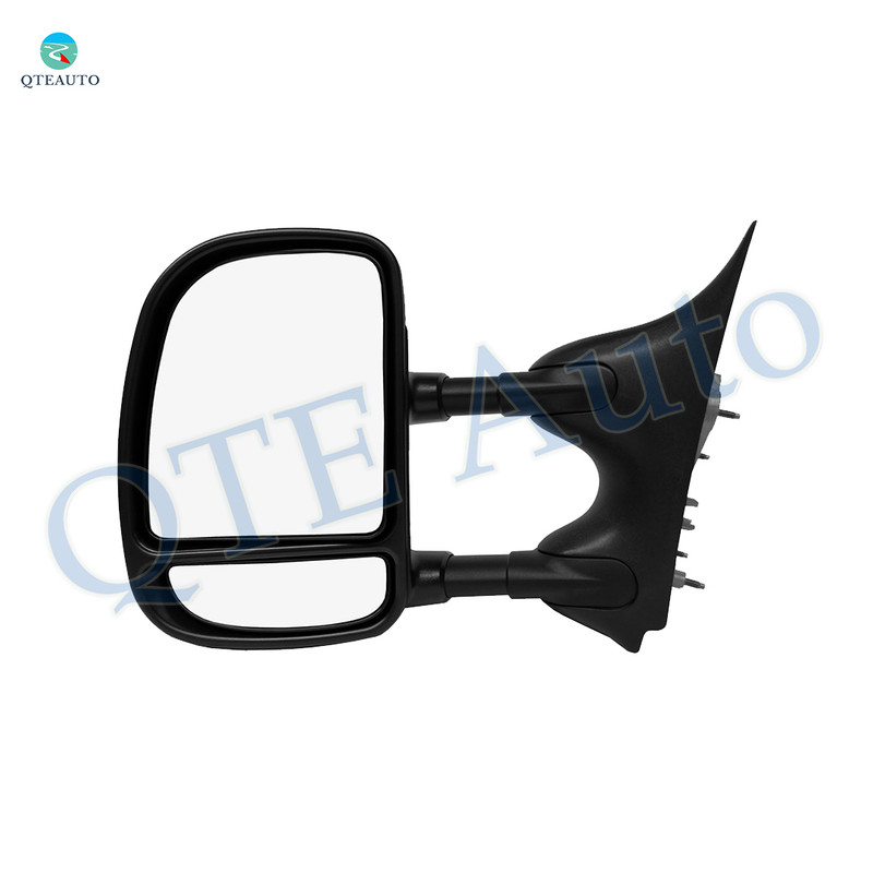 Left Driver Side Mirror, Manual Adjust Non-Heated Textured Black Manual Folding For 1999-2007 Ford F-550 Super Duty