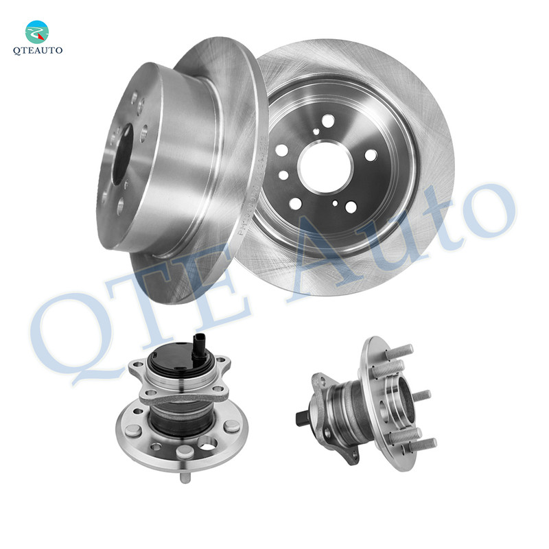 Set of 4 Rear 269mm Brake Disc Rotors-Wheel Hub Bearing Assembly For 2005-2007 Toyota Avalon