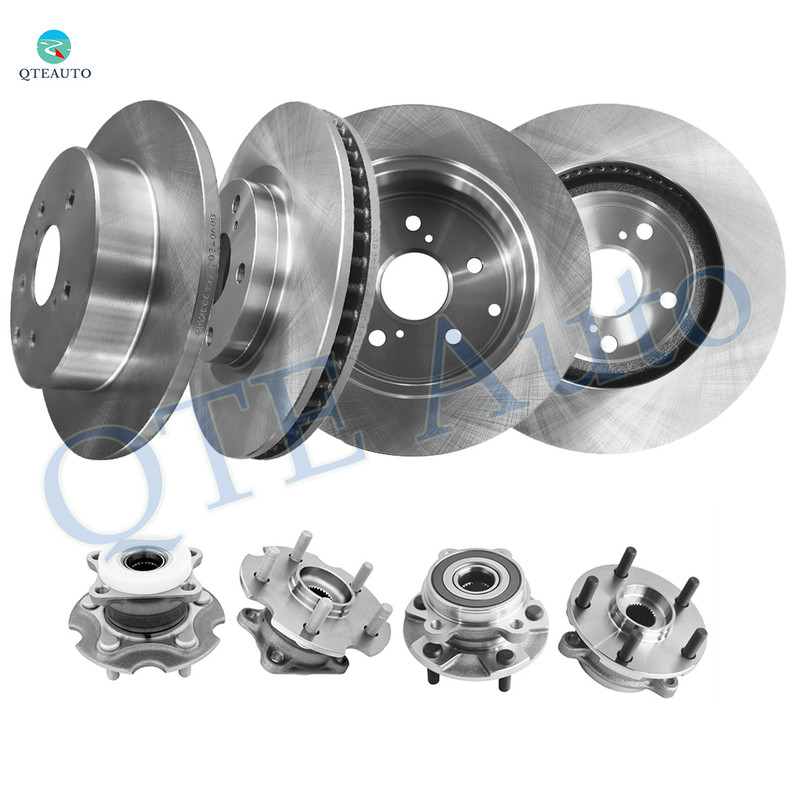Set of 8 Front 296mm-Rear 281mm Brake Disc Rotors-Wheel Hub Bearing Assembly For 2006-2018 Toyota RAV4 Set of 8 Front 296mm-Rear 281mm Brake Disc Rotors-Wheel Hub Bearing Assembly For 2006-2018 Toyota RAV4