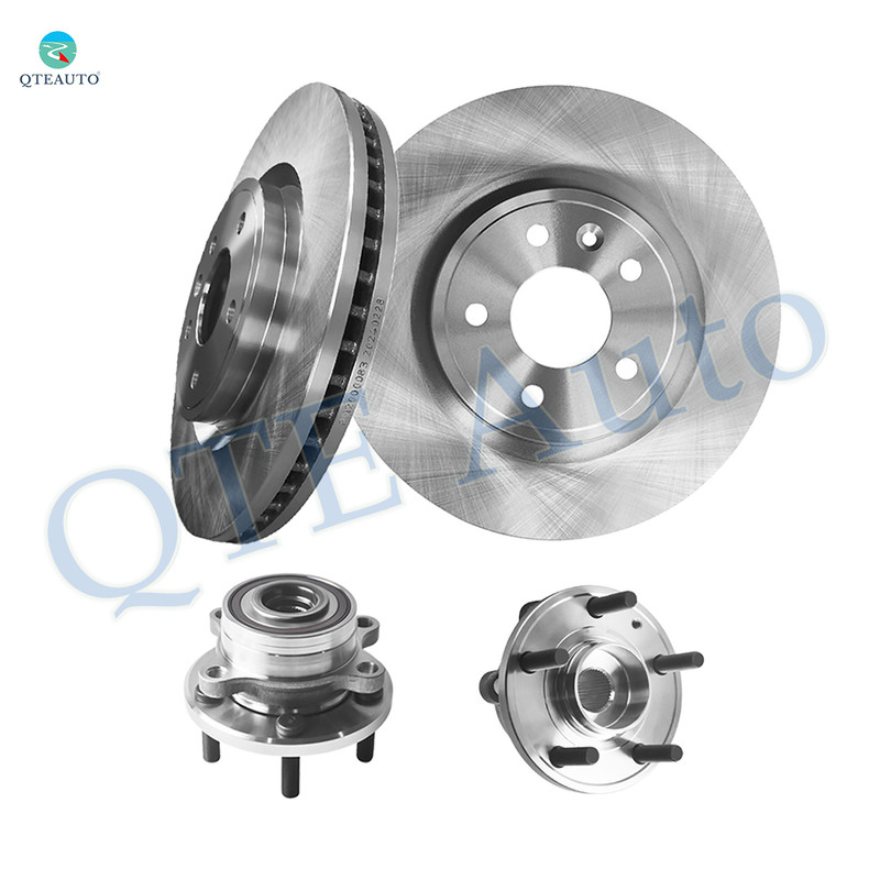 Set of 4 Front 325mm Brake Disc Rotors-Wheel Hub Bearing Assembly For 2011-2019 Ford Explorer