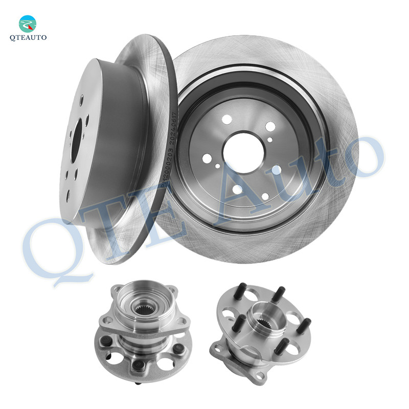 Set of 4 Rear 309mm Brake Disc Rotors-Wheel Hub Bearing Assembly For 2011-2020 Toyota Sienna
