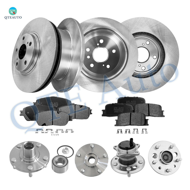 Set of 16 Front 296mm-Rear 269mm Brake Disc Rotors-Wheel Hub Bearing Assembly-Ceramic Brake Pad Kit For 2002 2003 Lexus ES300 Set of 16 Front 296mm-Rear 269mm Brake Disc Rotors-Wheel Hub Bearing Assembly-Ceramic Brake Pad Kit For 2002 2003 Lexus ES300