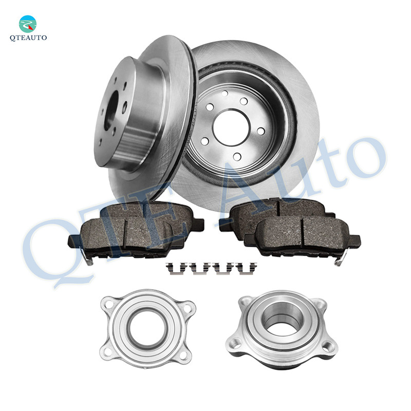 Set of 8 Rear 292mm Drilled Slotted Brake Disc Rotors-Wheel Hub Bearing Assembly-Ceramic Brake Pad Kit For 2003 2004 Infiniti G35 Set of 8 Rear 292mm Drilled Slotted Brake Disc Rotors-Wheel Hub Bearing Assembly-Ceramic Brake Pad Kit For 2003 2004 Infiniti G35