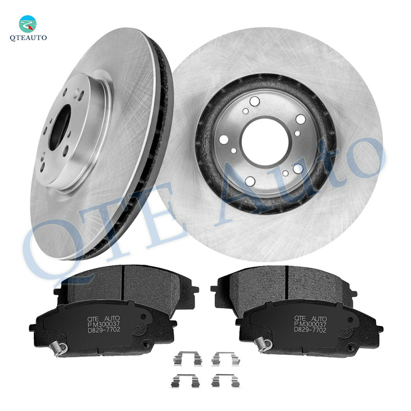 Set of 6 Front 300mm Brake Disc Rotors-Ceramic Brake Pad Kit For 2002-2006 Acura RSX