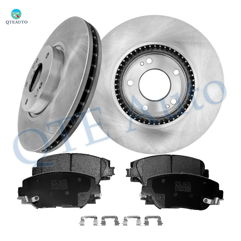 Set of 6 Front 300mm Brake Disc Rotors-D1444 8595 Ceramic Brake Pad Kit For 2011-2016 KIA Optima