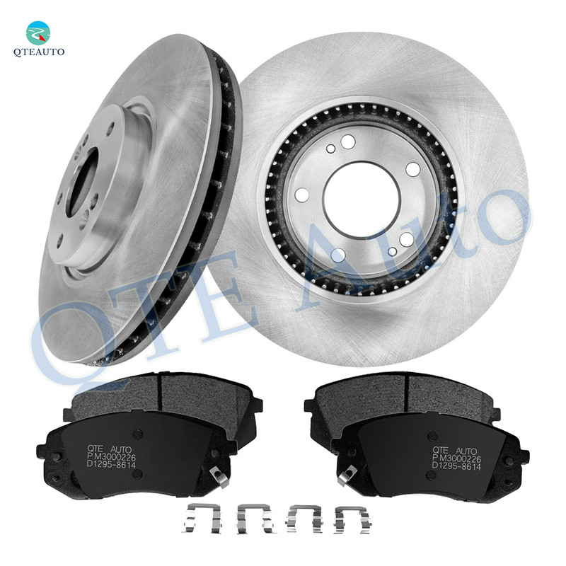 Set of 6 Front 300mm Brake Disc Rotors-Ceramic Brake Pad Kit For 2010-2015 Hyundai Tucson
