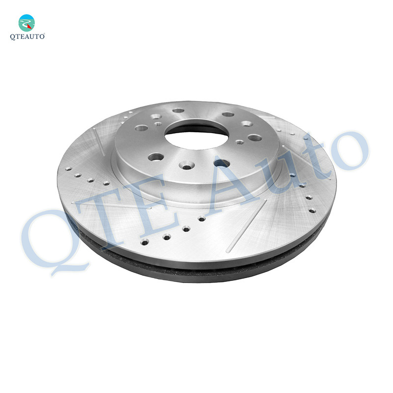 1 Piece Front Right 329.95mm Drilled Slotted Brake Disc Rotor For 2009 2010 GMC Sierra 2500 HD