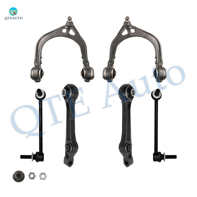 Set of 6 Front Upper Control Arm Ball Joint-Lower Rearward Control Arm-Sway Bar Link For 2005-2008 Dodge Magnum Adjustable