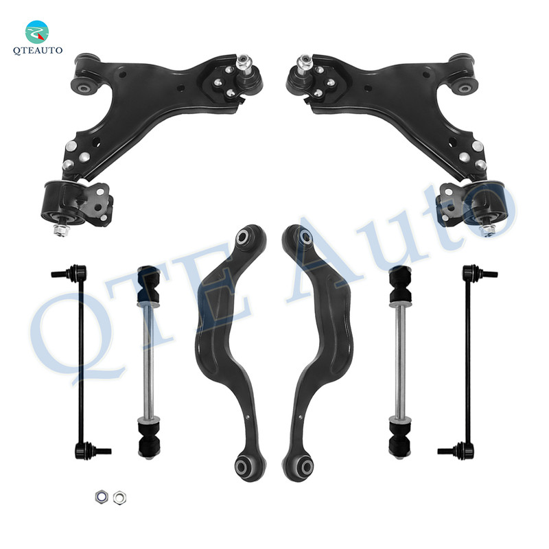 Set of 8 Front Lower Control Arm Ball Joint-Sway Bar Link-Rear Upper Rearward Control Arm-Sway Bar Link For 2009-2017 Chevrolet Traverse