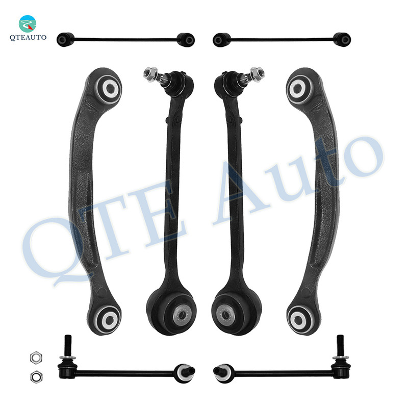 Set of 8 Front Lower Forward Control Arm Ball Joint-Sway Bar Link-Rear Upper Rearward Control Arm-Sway Bar Link For 2011-2020 Dodge Charger