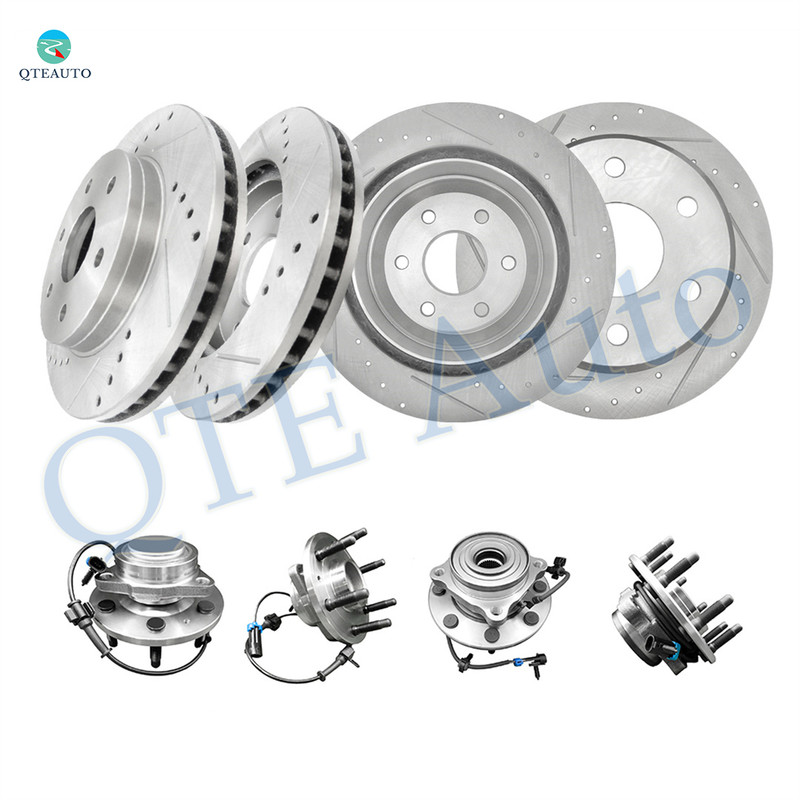 Set of 8 Front 331mm-Rear 330.2mm Wheel Hub Bearing Assembly-Drilled Slotted Brake Disc Rotors For 2005 Chevrolet Silverado 1500 Set of 8 Front 331mm-Rear 330.2mm Wheel Hub Bearing Assembly-Drilled Slotted Brake Disc Rotors For 2005 Chevrolet Silverado 1500