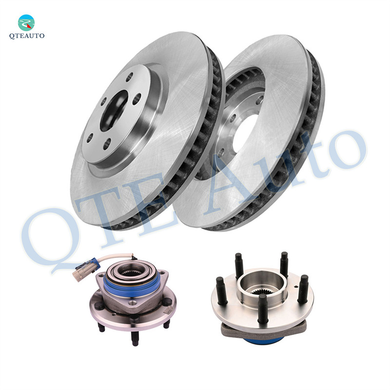 Set of 4 Front 303mm Brake Disc Rotors-Wheel Hub Bearing Assembly Replacement For 1997-1999 Buick Riviera