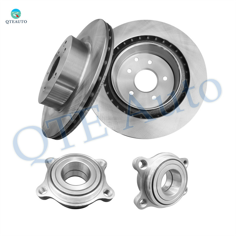 Set of 4 Rear 322mm Brake Disc Rotors-Wheel Hub Bearing Assembly For 2003 2004 Infiniti G35 Set of 4 Rear 322mm Brake Disc Rotors-Wheel Hub Bearing Assembly For 2003 2004 Infiniti G35