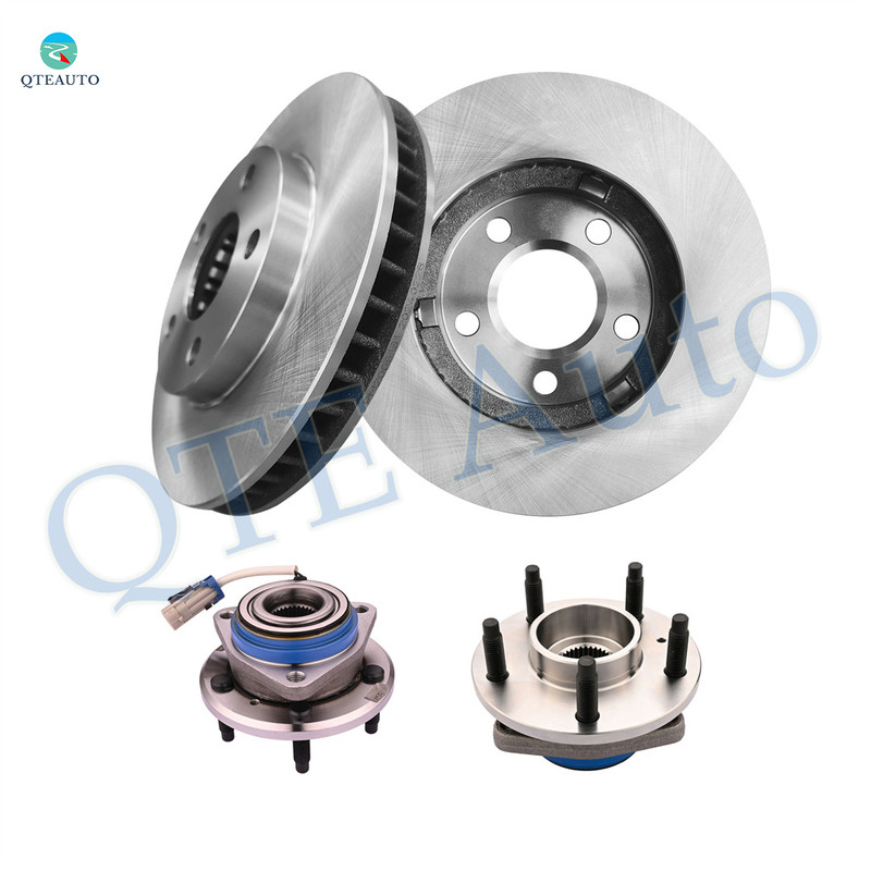 Set of 4 Front 278mm Brake Disc Rotors-Wheel Hub Bearing Assembly For 1997-2001 Pontiac Grand Prix