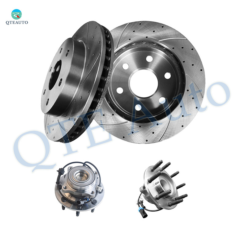 Set of 4 Front 305mm Brake Disc Rotors-Wheel Hub Bearing Assembly Replacement For 2003-2005 GMC Savana 2500 Set of 4 Front 305mm Brake Disc Rotors-Wheel Hub Bearing Assembly Replacement For 2003-2005 GMC Savana 2500