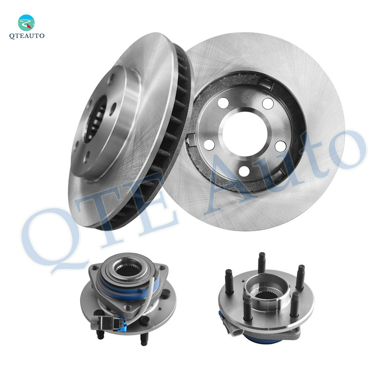 Set of 4 Front 278mm Brake Disc Rotors-Wheel Hub Bearing Assembly For 1997-2004 Buick Regal