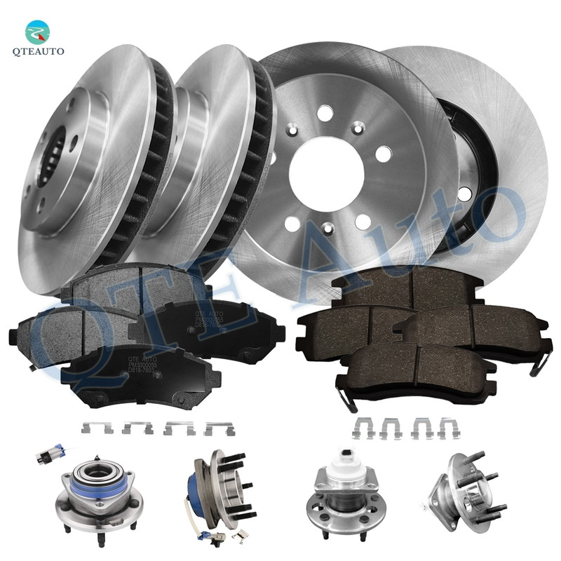 Set of 16 278mm Front-Rear Brake Disc Rotors-Front 7693-D818D818 7693 Rear D814 7387 Ceramic Brake Pad Kit-Wheel Hub Bearing Assembly For 2001 2002 Oldsmobile Intrigue Set of 16 278mm Front-Rear Brake Disc Rotors-Front 7693-D818D818 7693 Rear D814 7387 Ceramic Brake Pad Kit-Wheel Hub Bearing Assembly For 2001 2002 Oldsmobile Intrigue