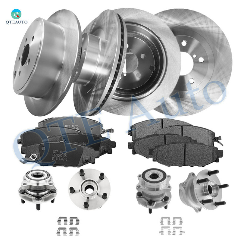 Set of 16 Front 293mm-Rear 286mm Brake Disc Rotors-Ceramic Brake Pad Kit-Wheel Hub Bearing Assembly For 2013 2014 Subaru Outback Set of 16 Front 293mm-Rear 286mm Brake Disc Rotors-Ceramic Brake Pad Kit-Wheel Hub Bearing Assembly For 2013 2014 Subaru Outback