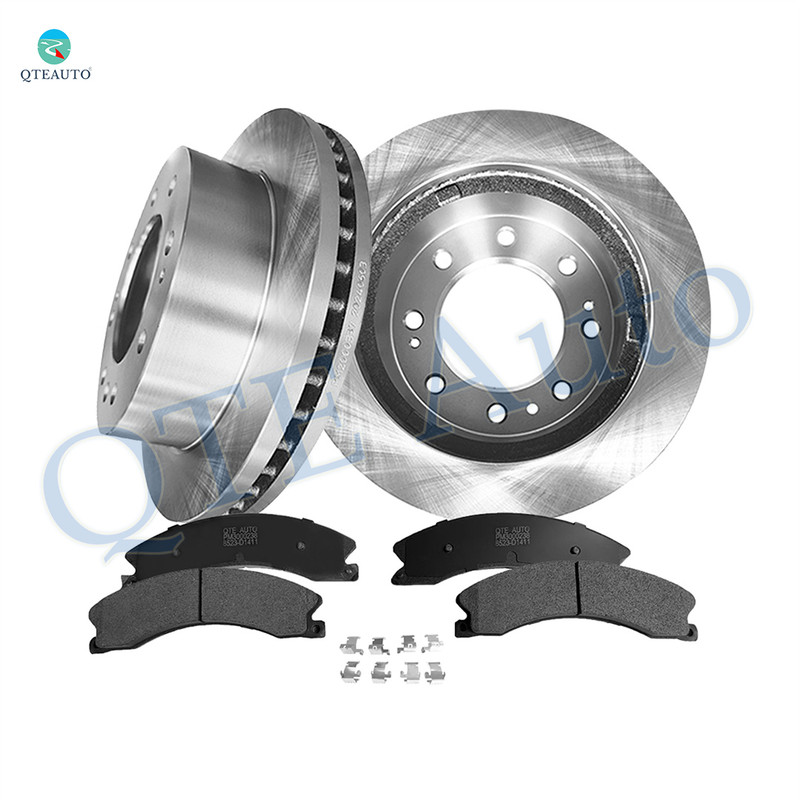 Set of 6 Front 355mm Brake Disc Rotors-Ceramic Brake Pad Kit For 2011-2015 Chevrolet Silverado 2500 HD