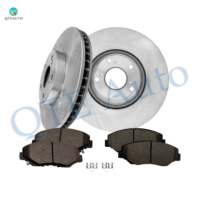 Set of 6 Front 293mm Brake Disc Rotors-Ceramic Brake Pad Kit For 2015 Honda Civic
