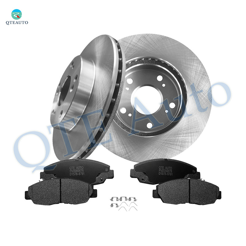 Set of 6 Front 262mm Brake Disc Rotors-Ceramic Brake Pad Kit For 2012-2015 Honda Civic
