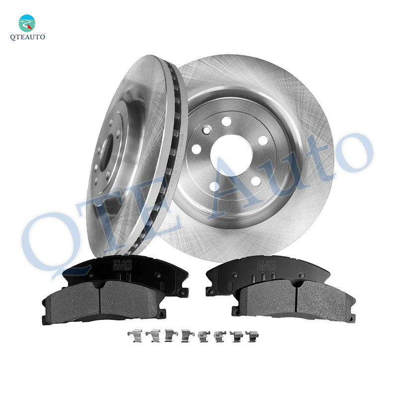 Set of 6 Front 352mm Brake Disc Rotors-Ceramic Brake Pad Kit For 2014-2018 Ford Special Service Police Sedan