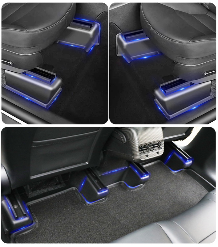 Under Seat Corner Guards Slide Rail Protector Cover Replacement For 2020-2025 Tesla Y