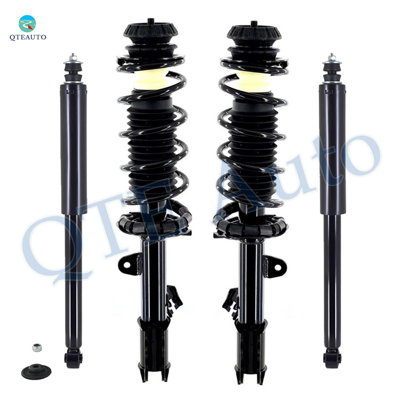 Set of 4 Front Quick Complete Strut-Coil Spring Assembly-Rear Complete Shock Absorber Kit For 2012-2014 Nissan Versa