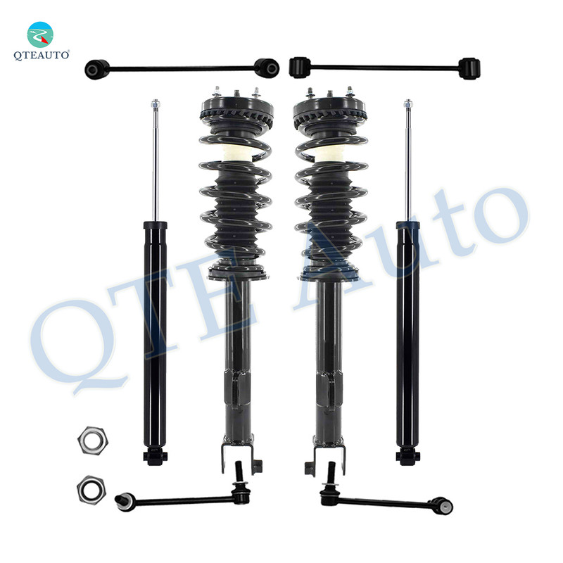 Set of 8 Front Sway Bar Link-Quick Complete Strut-Coil Spring Assembly-Rear Sway Bar Link-Shock Absorber For 2009 2010 Dodge Challenger