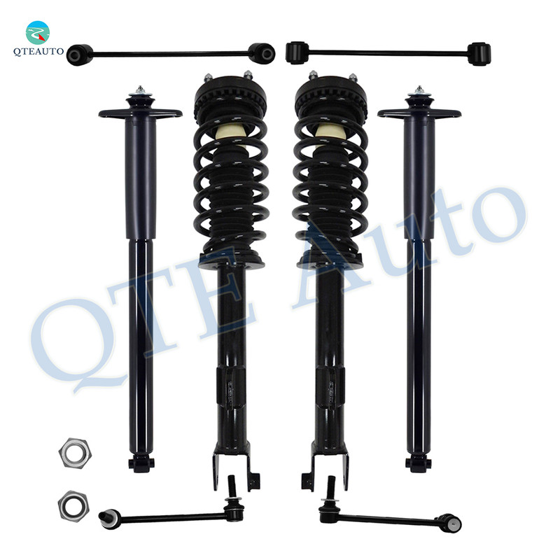 Set of 8 Front Sway Bar Link-Quick Complete Strut-Coil Spring Assembly-Rear Sway Bar Link-Complete Shock Absorber Kit For 2009 2010 Dodge Challenger