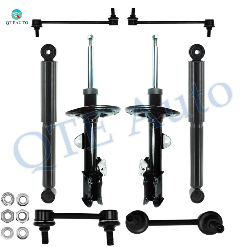 Set of 8 Front Sway Bar Link-Suspension Strut Assembly-Rear Sway Bar Link-Shock Absorber For 2010-2015 Lexus RX450H