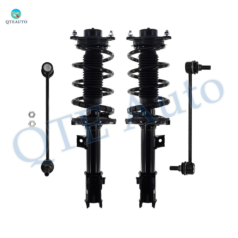 Set of 4 Front Sway Bar Link-Quick Complete Strut-Coil Spring Assembly For 2014 2015 KIA Sorento L4 2.4L