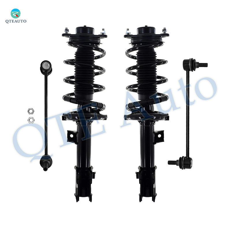 Set of 4 Front Sway Bar Link-Quick Complete Strut-Coil Spring Assembly For 2014 2015 KIA Sorento V6 3.3L