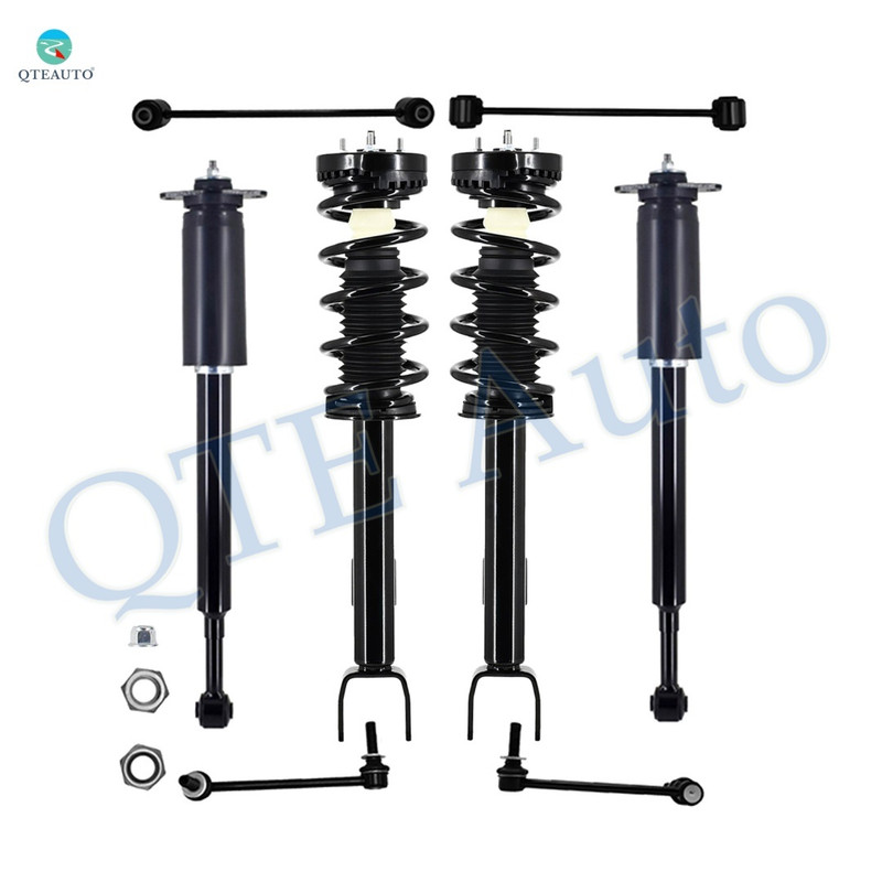 Set of 8 Front Sway Bar Link-Quick Complete Strut-Coil Spring Assembly-Rear Sway Bar Link-Complete Shock Absorber Kit For 2012-2016 2018 Dodge Charger