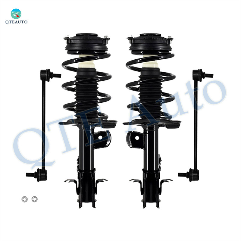 Set of 4 Front Sway Bar Link-Quick Complete Strut-Coil Spring Assembly For 2015-2018 Chevrolet City Express