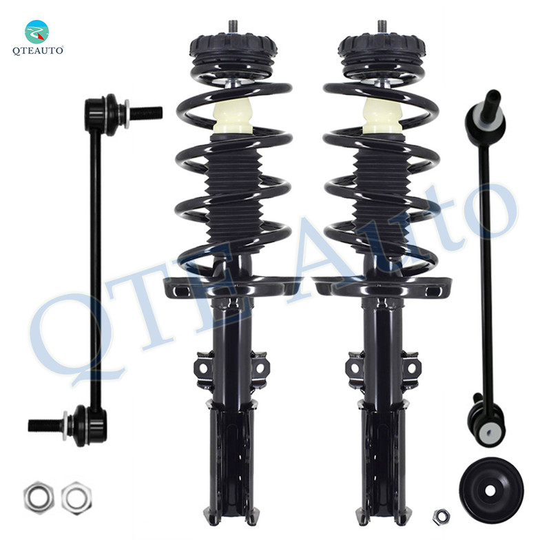 Set of 4 Front Sway Bar Link-Quick Complete Strut-Coil Spring Assembly For 2010-2016 Cadillac SRX