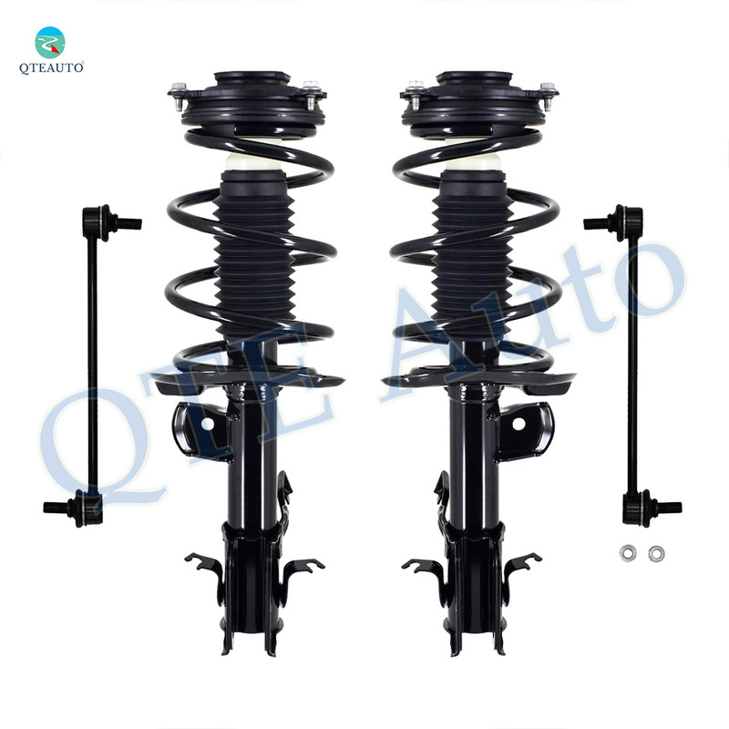 Set of 4 Front Sway Bar Link-Quick Complete Strut-Coil Spring Assembly For 2013 Nissan Sentra