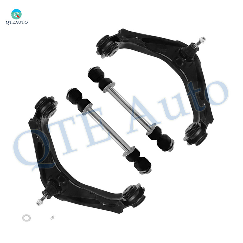 Set of 4 Front Upper Control Arm Ball Joint-Sway Bar Link For 2007 Chevrolet Silverado 3500 Classic Standard Bushing