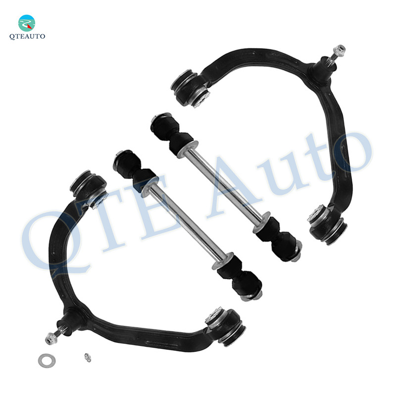 Set of 4 Front Upper Control Arm Ball Joint-Sway Bar Link For 2003-2007 Chevrolet Express 3500