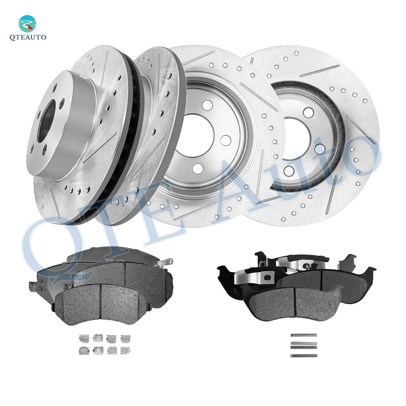 Set of 12 Front 288.15mm-Rear 285mm Drilled Slotted Brake Disc Rotors-Ceramic Brake Pad Kit For 2003-2006 Jeep Liberty Rear 7863A-D981 Set of 12 Front 288.15mm-Rear 285mm Drilled Slotted Brake Disc Rotors-Ceramic Brake Pad Kit For 2003-2006 Jeep Liberty Rear 7863A-D981