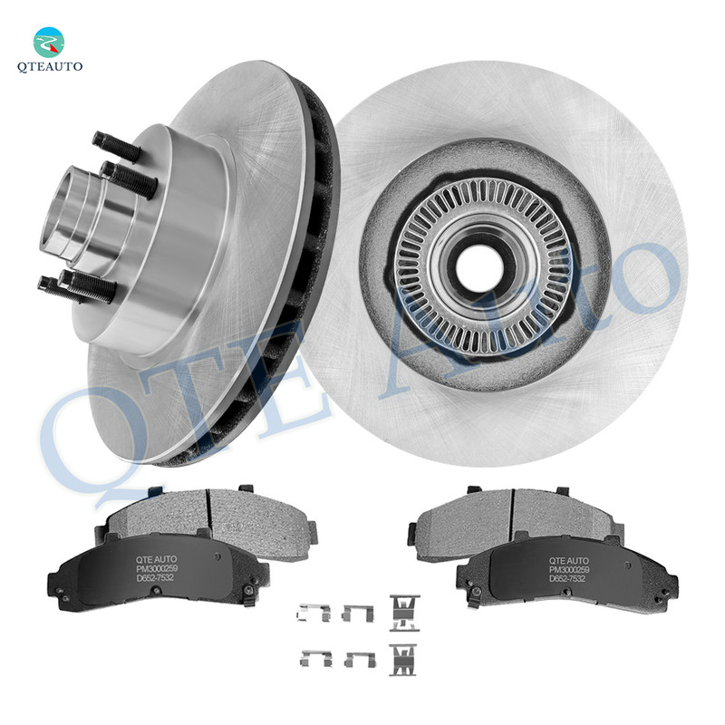 Set of 6 Front 286mm Brake Disc Rotor and Hub Assembly-Ceramic Brake Pad Kit For 1997-2001 Mercury Mountaineer Set of 6 Front 286mm Brake Disc Rotor and Hub Assembly-Ceramic Brake Pad Kit For 1997-2001 Mercury Mountaineer