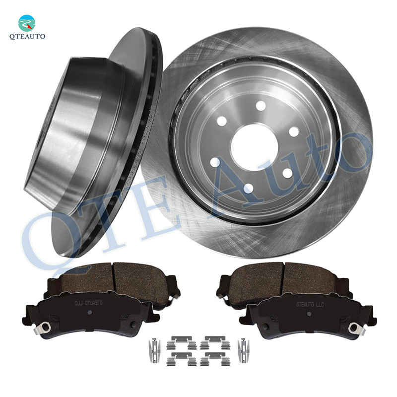Set of 6 Rear 325mm Brake Disc Rotors-Ceramic Brake Pad Kit For 2000 2001 Chevrolet Suburban 1500