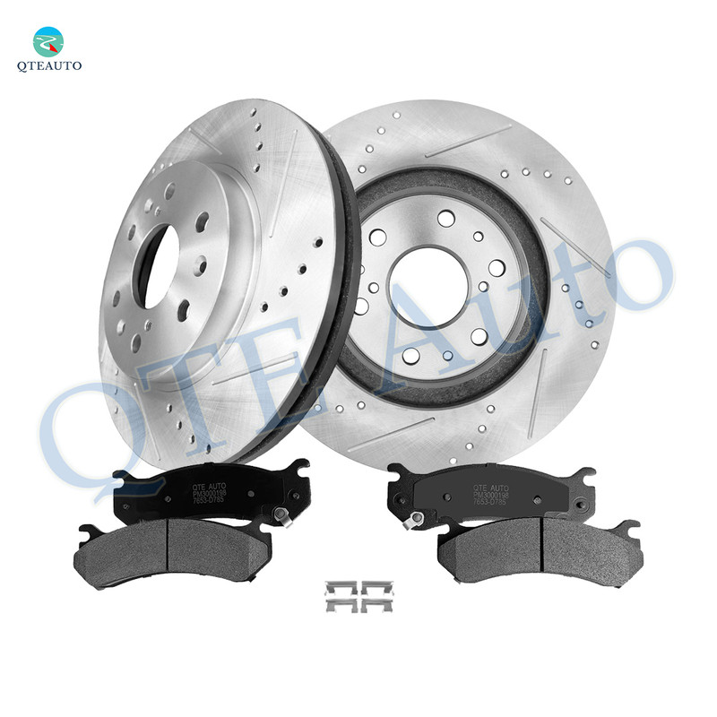 Set of 6 Front 329.95mm Drilled Slotted Brake Disc Rotors-Ceramic Brake Pad Kit For 2007 2008 GMC Yukon XL 1500 Set of 6 Front 329.95mm Drilled Slotted Brake Disc Rotors-Ceramic Brake Pad Kit For 2007 2008 GMC Yukon XL 1500