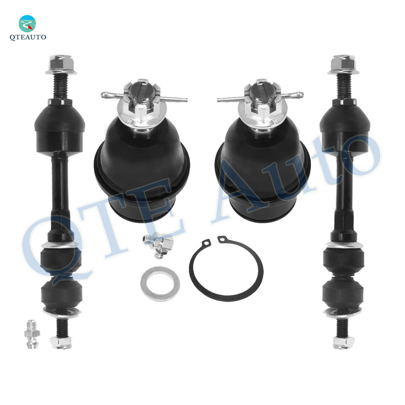 Set of 4 Front Lower Suspension Ball Joint-Sway Bar Link For 2006-2008 Lincoln Mark LT RWD